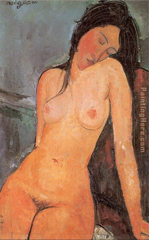 Seated Nude painting - Amedeo Modigliani Seated Nude art painting